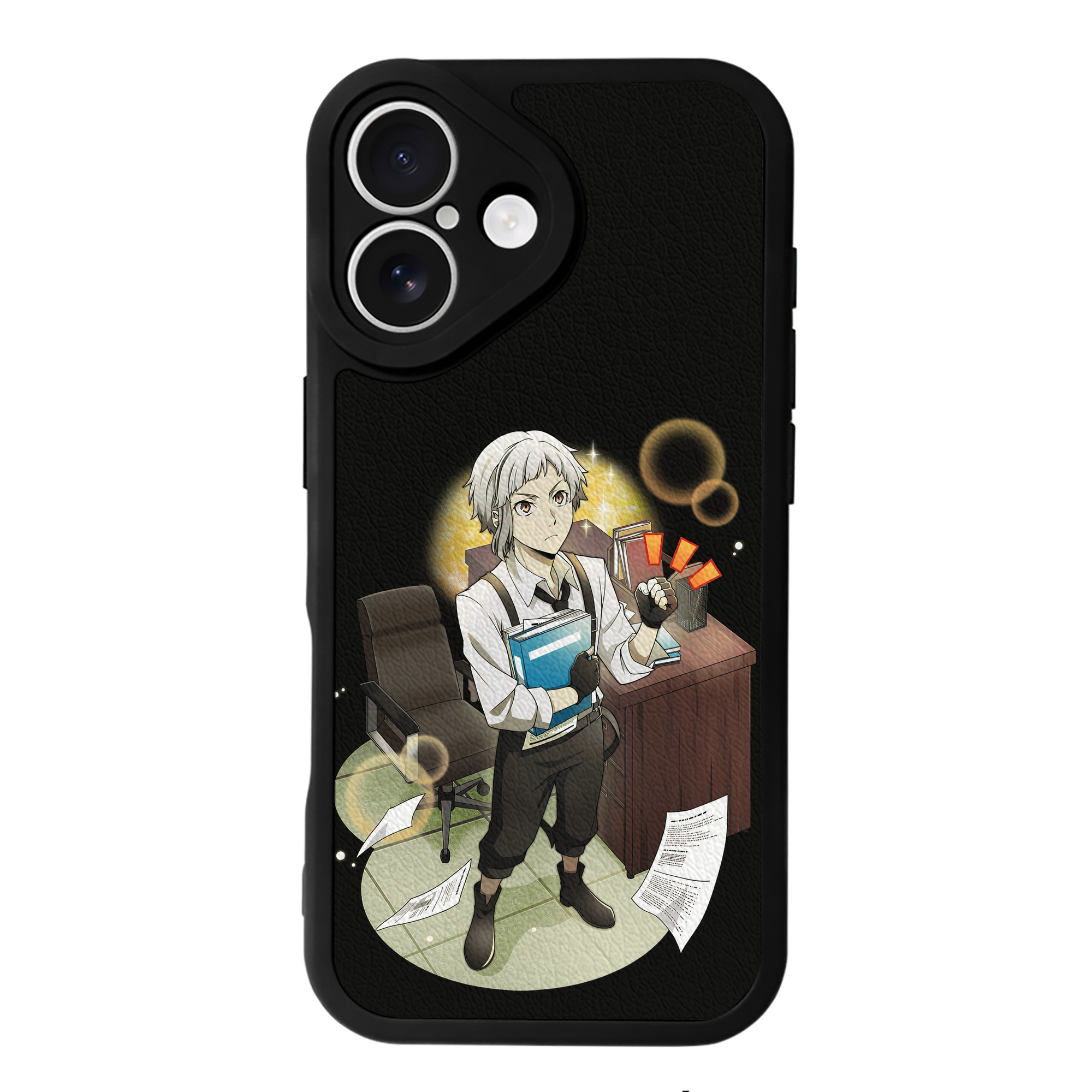 （画像用） 文豪ストレイドッグス Bungo Stray Dogs 【iPhone 16シリーズ対応】シリコンスマホケース（レザー調） 材質：シリコン